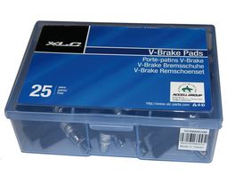 Caja XLC zapatas de feno para V-Brake BS-V01, 25 pares, 70 mm, negro